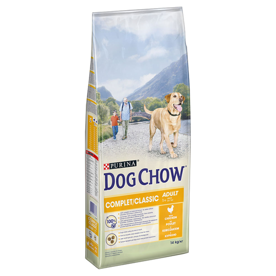 Purina Dog Chow bonuspakkaus 14 kg: 12 + 2 kg kaupan päälle! - Complete/Classic Chicken