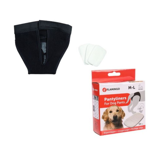Flamingo - 1x Pants Female Alexis Black L + 30 x liners (bundle)