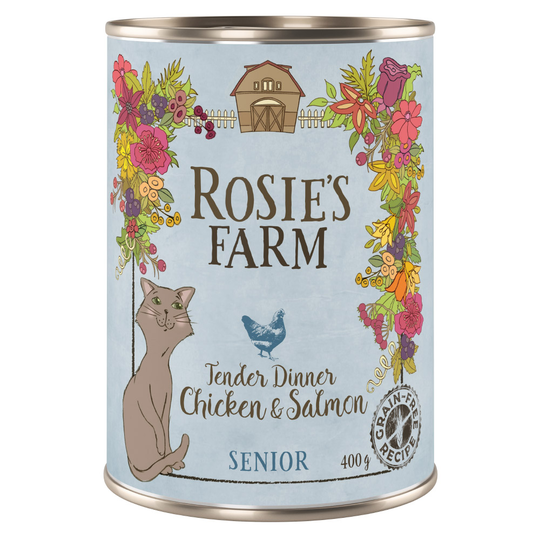 Rosie's Farm Senior 6 x 400 g - Senior: kana & lohi
