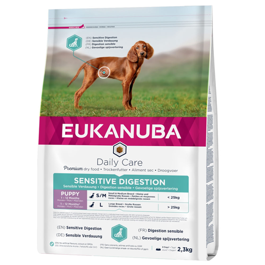 Eukanuba Puppy Sensitive Digestion kana & kalkkuna - 2,3 kg