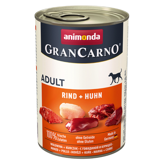 Animonda GranCarno Original -säästöpakkaus 24 x 400 g - nauta & kana