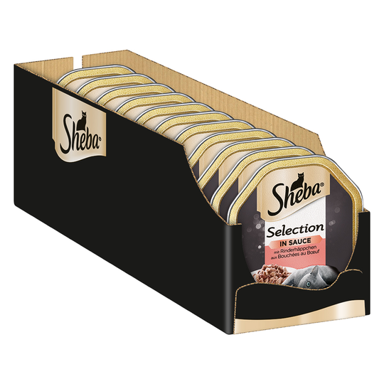 Sheba-rasiat 22 x 85 g - Classics in Pate, nautaa kastikkeessa