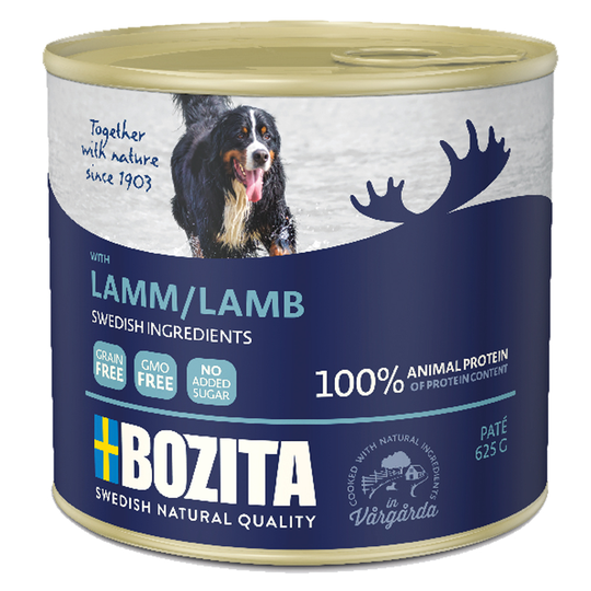 Bozita Paté -purkkiruoka 6 x 625 g - lammas