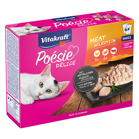 Vitakraft Poésie DéliSauce -sekoituspakkaus 6 x 85 g - Lihasekoitus