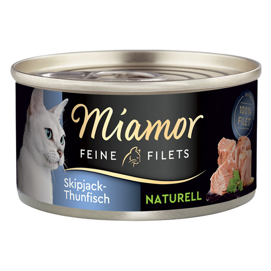 Miamor Fine Filets Naturelle -säästöpakkaus 24 x 80 g - Skipjack-tonnikala