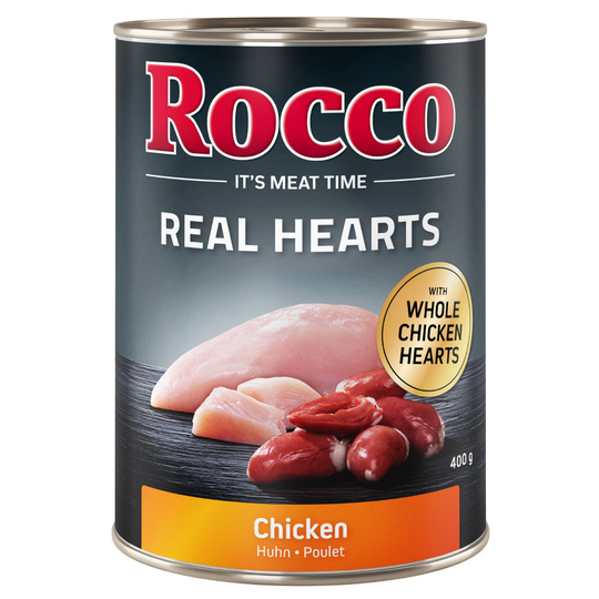 Rocco Real Hearts 6 x 400 g - kana & kanansydämet