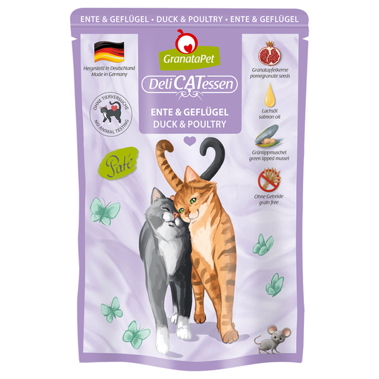 GranataPet DeliCatessen Pouch -säästöpakaus 24 x 85 g - ankka & siipikarja