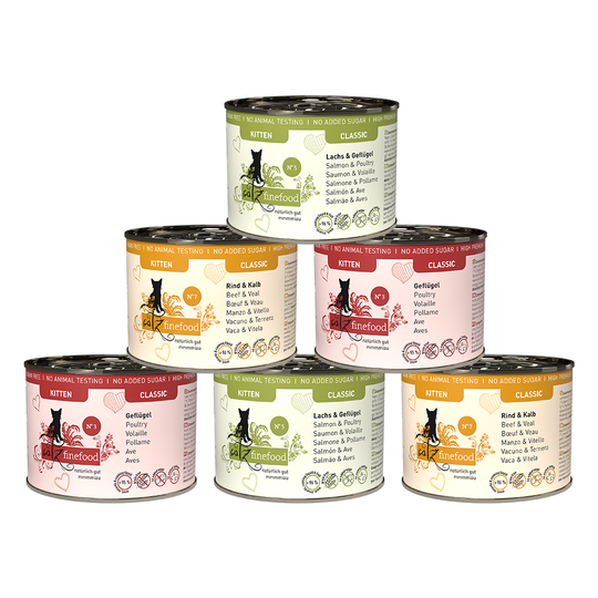 catz finefood Kitten 6 x 200 g - 24 x 200 g mix (3 makua)