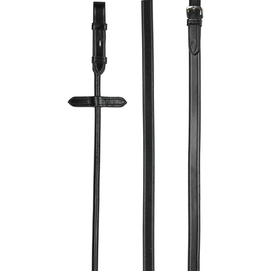 CATAGO rolled leather reins Musta (FULL)