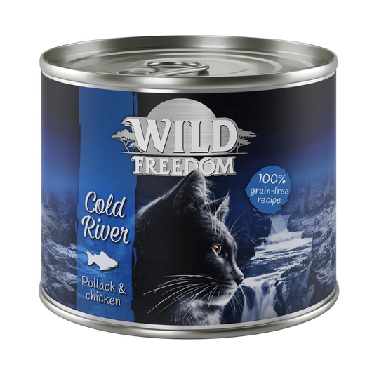 20 + 4 kaupan päälle! Wild Freedom 24 x 200 g / 400 g - Cold River - seiti & kana 24 x 200 g