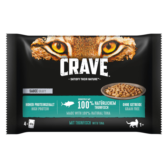 4 x 85 g Crave Adult -kissanruokaa erikoishintaan! - tonnikalakastike