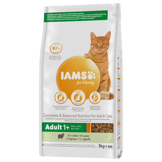 2,7 kg / 3 kg IAMS-kissanruokaa erikoishintaan! - Vitality: Adult Lamb (3 kg)