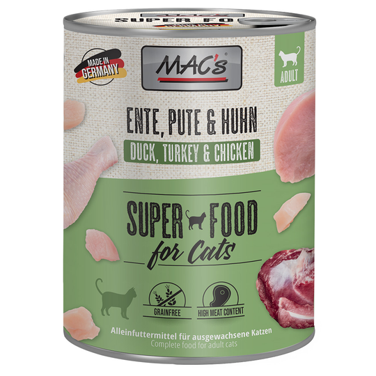 MAC´s Cat -kissanruoka 12 x 800 g - ankka, kalkkuna, kana