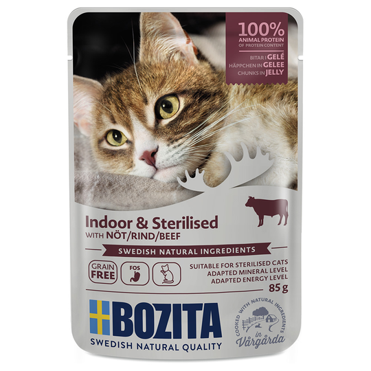 Bozita Chunks in Jelly Indoor & Sterilised 12 x 85 g - nauta