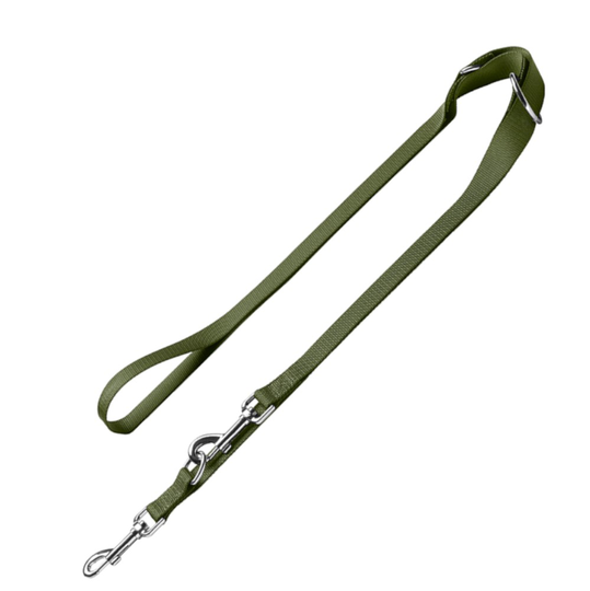 HUNTER London -talutushihna, säädettävä, oliivinvihreä - pituus 200 cm, leveys 10 mm