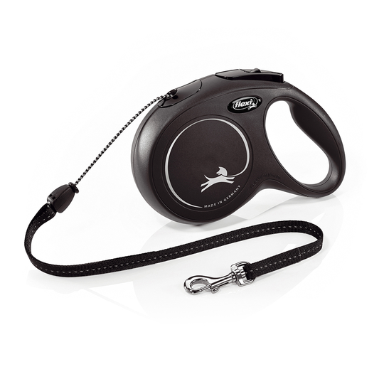 flexi New Classic M - flexi New Classic -narutalutin, M, musta, 8 m