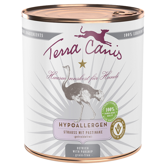 Terra Canis Hypoallergen 6 x 800 g - strutsi & palsternakka