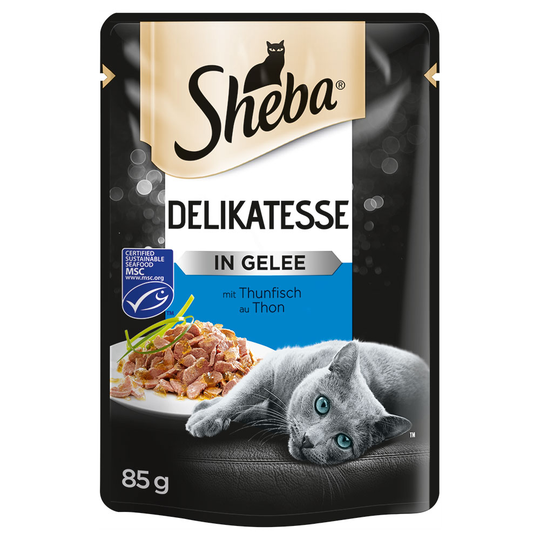 Sheba Pouches 12 x 85 g - Delicacies in Jelly, tonnikala