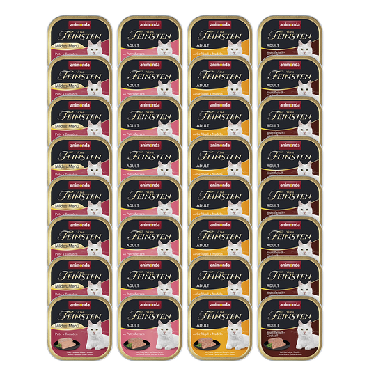 Animonda vom Feinsten Adult -säästöpakkaus 32 x 100 g - lihalajitelma siipikarjalla (4 makua)