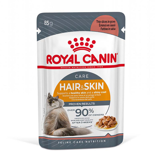 Royal Canin Hair & Skin Care in Gravy - 48 x 85 g