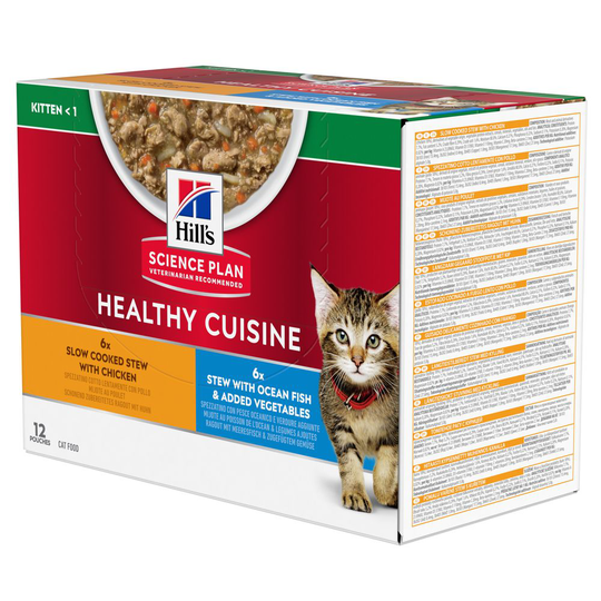 Hill's Science Plan Kitten Healthy Cuisine with Chicken & Ocean Fish - 12 x 80 g