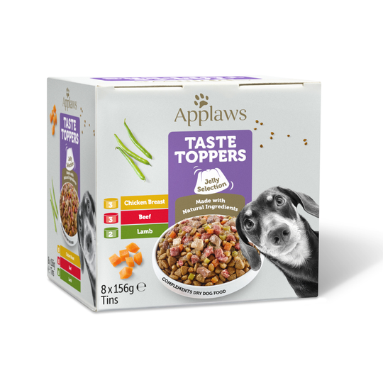 Applaws Taste Toppers -kokeilupakkaus 8 x 156 g - hyytelö kokeilupakkaus