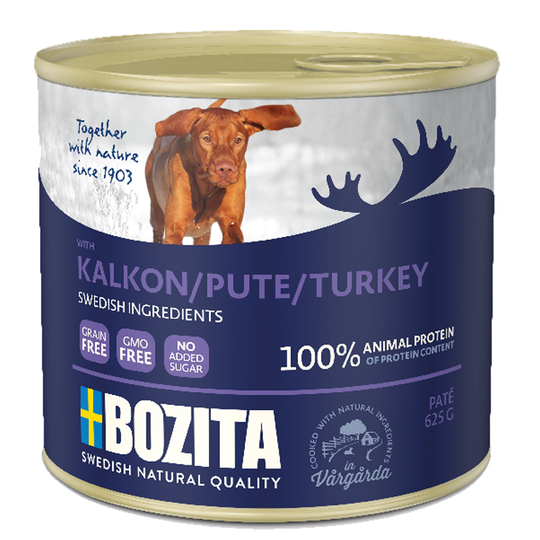 Bozita Paté -purkkiruoka 6 x 625 g - kalkkuna