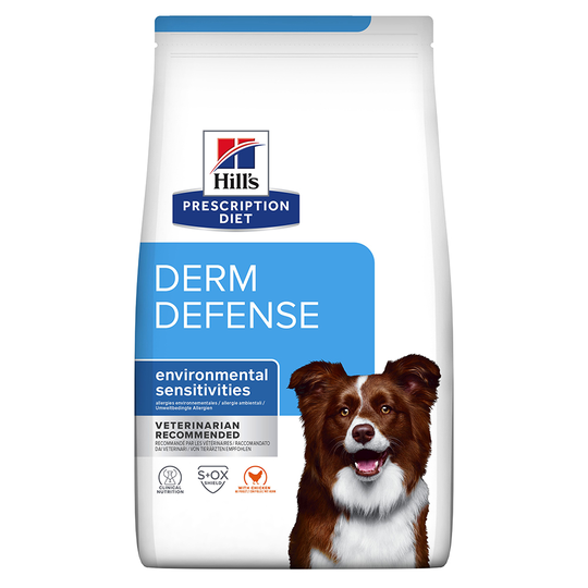 Hill's Prescription Diet Canine -säästöpakkaus: 2 x suurpakkaus - Derm Defense Skin Care - kana (2 x 12 kg)