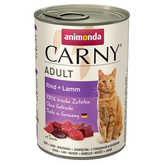 Animonda Carny Adult-lajitelmat 12 x 400 g - nauta & lammas