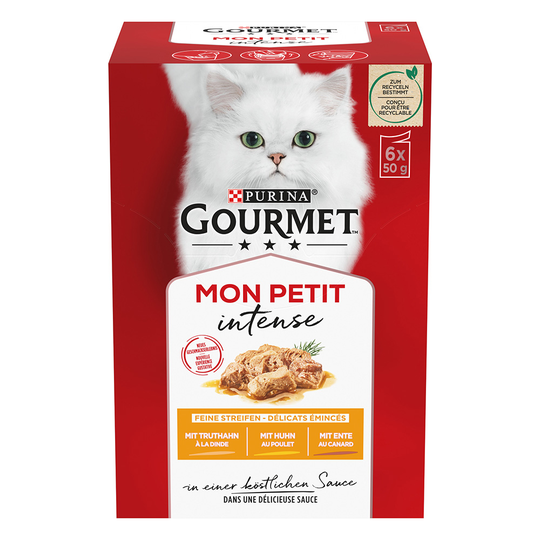 Gourmet Mon Petit -sekoitus 6 x 50 g - ankka, kana, kalkkuna