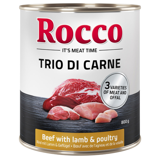 Special Edition: Rocco Classic Trio di Carne 6 x 800 g - nauta, lammas & siipikarja