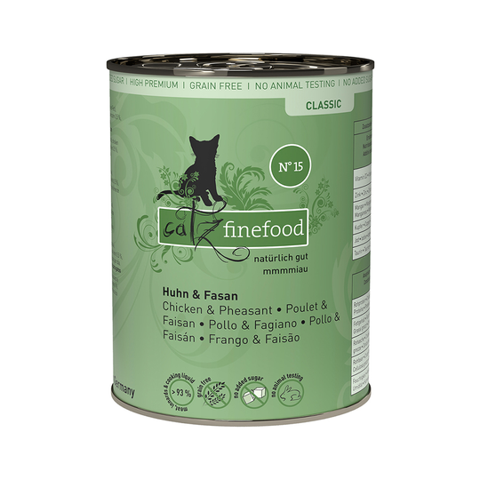 catz finefood -purkkiruoka 6 x 400 g - kana & fasaani