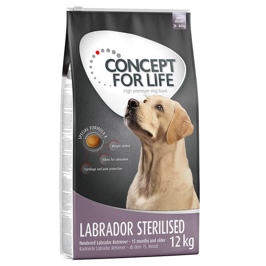 12 kg Concept for Life -koiranruokaa erikoishintaan! - Labrador Sterilised Adult