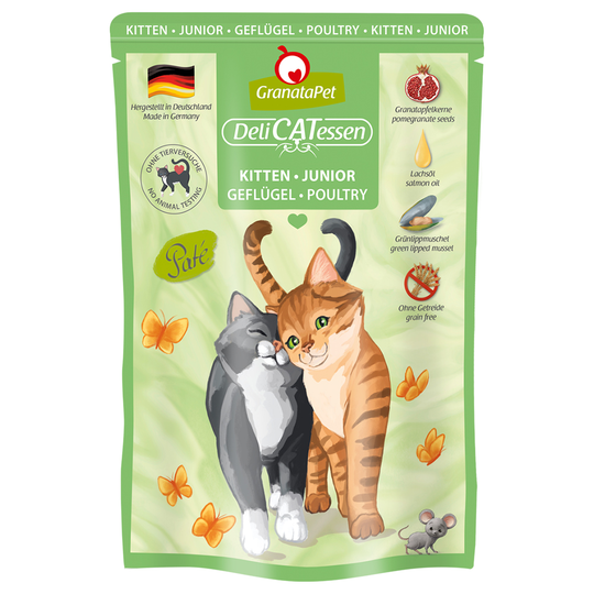 GranataPet DeliCatessen Pouch -säästöpakaus 24 x 85 g - kitten, siipikarja