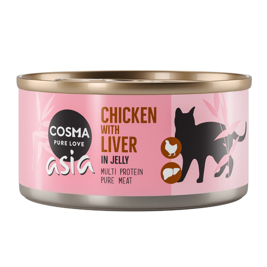 Cosma Asia hyytelössä 24 x 170 g erikoishintaan! - kana & kananmaksa