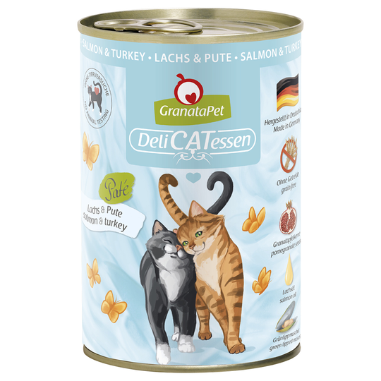 GranataPet DeliCatessen 6 x 400 g - lohi & kalkkuna