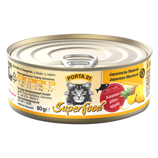 Porta 21 Superfood 24 x 80 g - makrillia ja ananasta