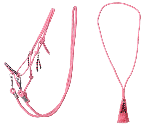 QHP- Liberty Naruriimusetti, jossa ohjat ja kaulanaru - Flamingo Pink (Full)