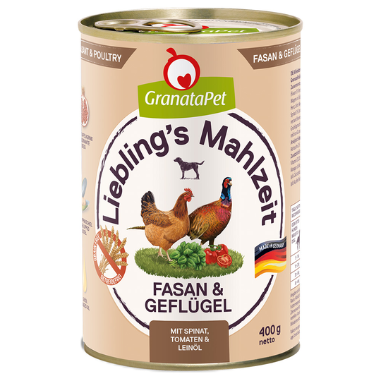 Granatapet suosikkiateria 6 x 400 g - fasaani & siipikarja