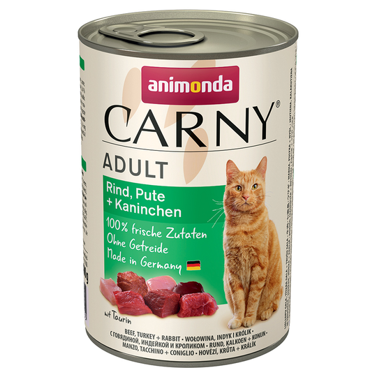 Animonda Carny Adult-lajitelmat 12 x 400 g - nauta, kalkkuna & kani