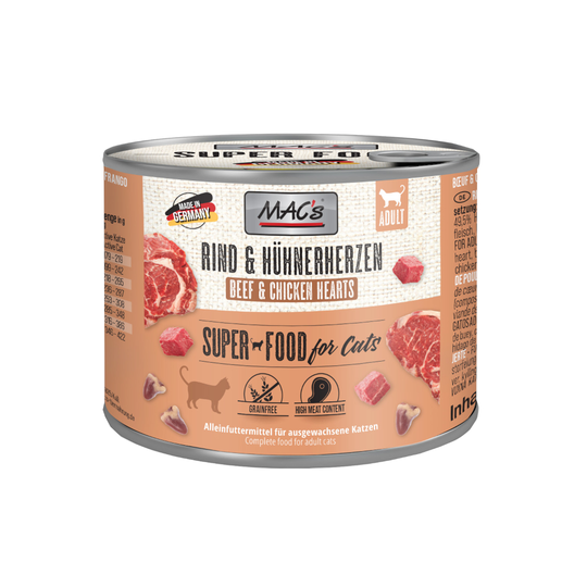 MAC´s Cat -kissanruoka 6 x 200 g - nauta & kanansydän