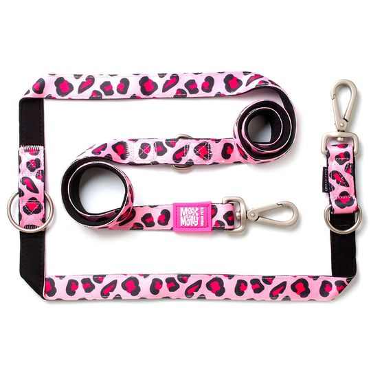 Max & Molly Leopard Pink -monitoimitalutin - koko S: pituus 200 cm, leveys 15 mm