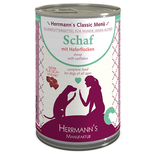 Herrmanns Menu Classic 6 x 400 g - lammas & luomukaurahiutaleet