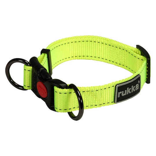 Rukka® Bliss Neon -kaulapanta, keltainen - koko XS: kaulanympärys 20 - 30 cm, L 15 mm