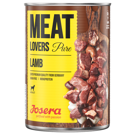 9 + 3 kaupan päälle! 12 x 800 g Josera Meatlovers - Pure: lammas