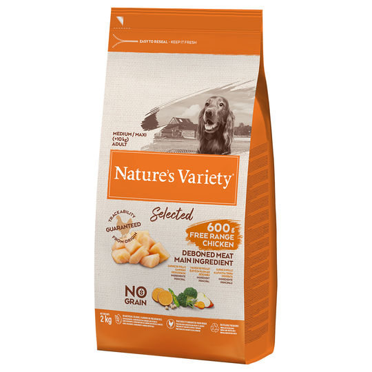 Nature's Variety Selected Medium / Maxi Adult vapaana kasvanut kana - 2 kg