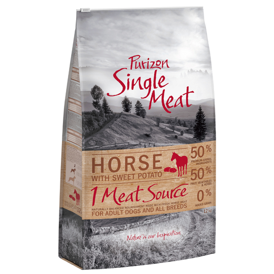 Purizon Single Meat Adult Horse & Sweet Potato - viljaton - 12 kg