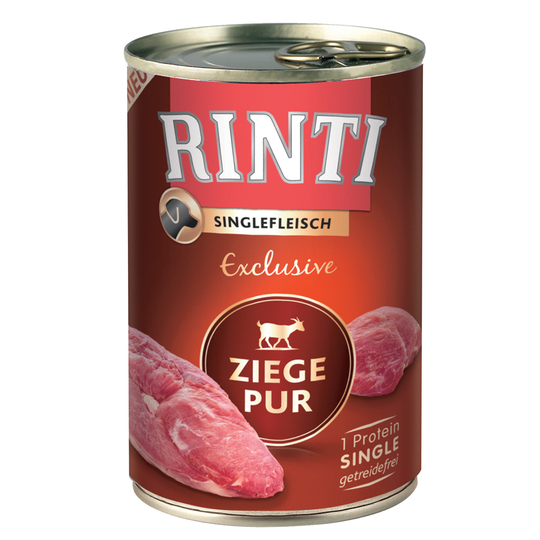RINTI Single Protein -säästöpakkaus 24 x 400 g - Exclusive vuohi