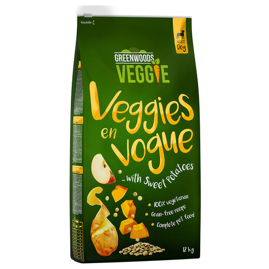 Greenwoods Veggie bataattia ja perunaa linssien, omenan ja kurpitsan kera 2 x 12 kg