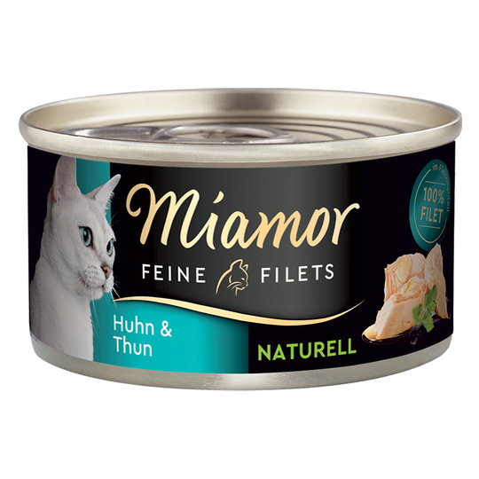 Miamor Fine Filets Naturelle, 6 x 80 g - kana & tonnikala